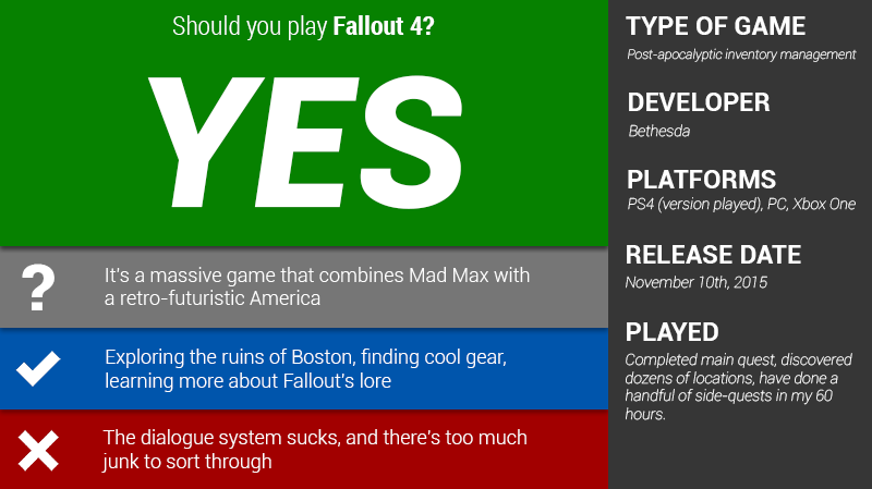 Illustration for article titled Fallout 4: The Kotaku Review
